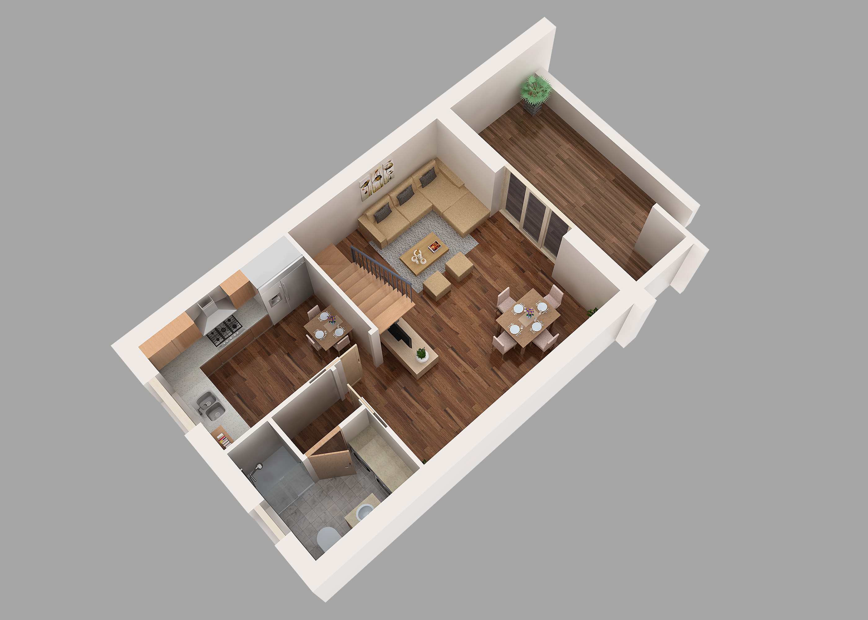 Planimetria piano giorno del duplex