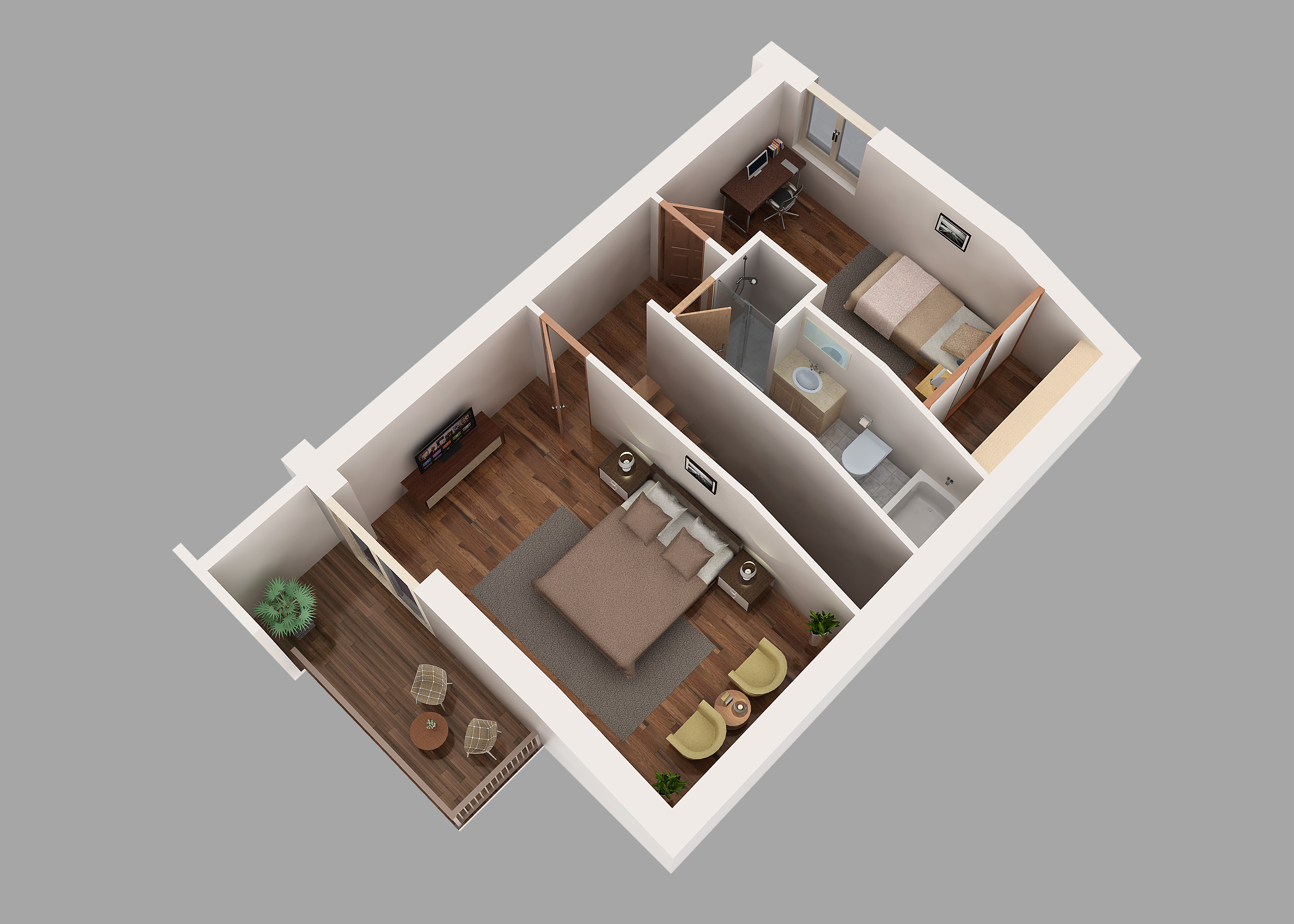 Planimetria piano notte del duplex